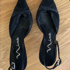 Black Nina pointy heels